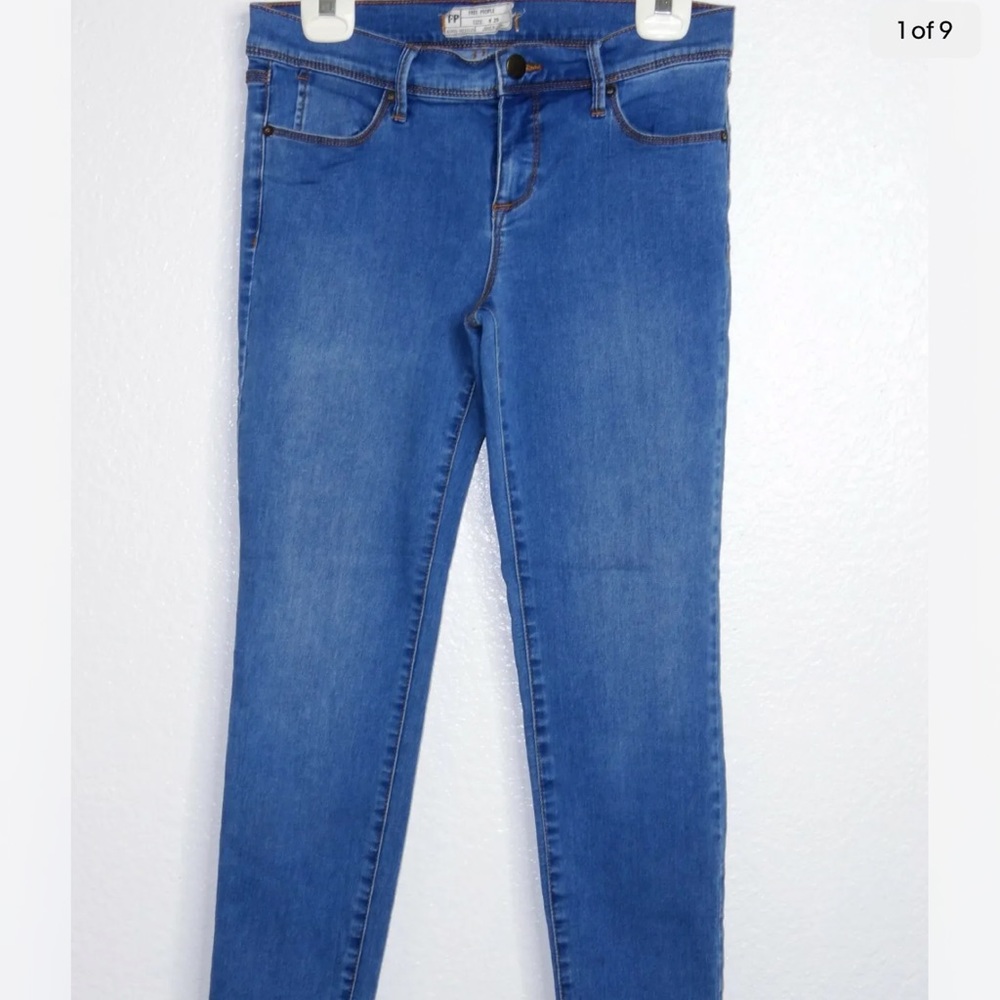 Anthropologie Free People FP Skinny Leg Denim 29 Light Wash Super Stretchy